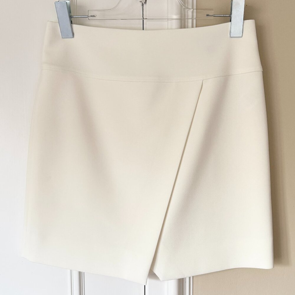 J. Crew Ivory Crossover Wrap Skirt. Excellent Condition. Size 2.